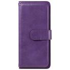 For Xiaomi Redmi 9 Multifunctional Magnetic Copper Buckle Horizontal Flip Solid Color Leather Case with 10 Card Slots & Wallet & Holder & Photo Frame(Purple) - 2