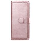 For Xiaomi Redmi 9 Multifunctional Magnetic Copper Buckle Horizontal Flip Solid Color Leather Case with 10 Card Slots & Wallet & Holder & Photo Frame(Rose Gold) - 2