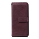 For Xiaomi Redmi Note 8 Pro Multifunctional Magnetic Copper Buckle Horizontal Flip Solid Color Leather Case with 10 Card Slots & Wallet & Holder & Photo Frame(Wine Red) - 1