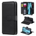 For Xiaomi Redmi Note 8 Pro Multifunctional Magnetic Copper Buckle Horizontal Flip Solid Color Leather Case with 10 Card Slots & Wallet & Holder & Photo Frame(Black) - 1