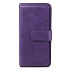 For Xiaomi Redmi Note 8 Pro Multifunctional Magnetic Copper Buckle Horizontal Flip Solid Color Leather Case with 10 Card Slots & Wallet & Holder & Photo Frame(Purple) - 2
