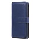 For Xiaomi Redmi Note 8 Pro Multifunctional Magnetic Copper Buckle Horizontal Flip Solid Color Leather Case with 10 Card Slots & Wallet & Holder & Photo Frame(Dark Blue) - 1