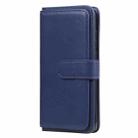 For Xiaomi Redmi Note 8 Pro Multifunctional Magnetic Copper Buckle Horizontal Flip Solid Color Leather Case with 10 Card Slots & Wallet & Holder & Photo Frame(Dark Blue) - 2