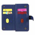 For Xiaomi Redmi Note 8 Pro Multifunctional Magnetic Copper Buckle Horizontal Flip Solid Color Leather Case with 10 Card Slots & Wallet & Holder & Photo Frame(Dark Blue) - 2