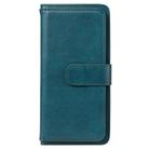 For Xiaomi Mi 10 Lite Multifunctional Magnetic Copper Buckle Horizontal Flip Solid Color Leather Case with 10 Card Slots & Wallet & Holder & Photo Frame(Dark Green) - 2