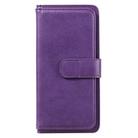 For Xiaomi Mi 10 Lite Multifunctional Magnetic Copper Buckle Horizontal Flip Solid Color Leather Case with 10 Card Slots & Wallet & Holder & Photo Frame(Purple) - 2