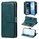 For Xiaomi Mi 10 / 10 Pro Multifunctional Magnetic Copper Buckle Horizontal Flip Solid Color Leather Case with 10 Card Slots & Wallet & Holder & Photo Frame(Dark Green) - 1
