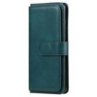 For Xiaomi Mi 10 / 10 Pro Multifunctional Magnetic Copper Buckle Horizontal Flip Solid Color Leather Case with 10 Card Slots & Wallet & Holder & Photo Frame(Dark Green) - 2