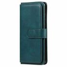 For Xiaomi Mi 10 / 10 Pro Multifunctional Magnetic Copper Buckle Horizontal Flip Solid Color Leather Case with 10 Card Slots & Wallet & Holder & Photo Frame(Dark Green) - 2