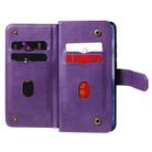 For Xiaomi Mi 10 / 10 Pro Multifunctional Magnetic Copper Buckle Horizontal Flip Solid Color Leather Case with 10 Card Slots & Wallet & Holder & Photo Frame(Purple) - 3