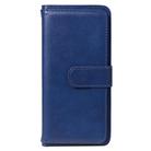 For Xiaomi Mi 10 / 10 Pro Multifunctional Magnetic Copper Buckle Horizontal Flip Solid Color Leather Case with 10 Card Slots & Wallet & Holder & Photo Frame(Dark Blue) - 2