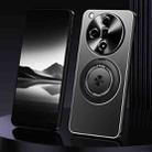 For OPPO Find X7 Ultra Rotating Holder Frosted Metal Phone Case(Black) - 1