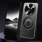 For OPPO Find X8 Rotating Holder Frosted Metal Phone Case(Black) - 1