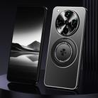 For OPPO Find X8 Ultra Rotating Holder Frosted Metal Phone Case(Black) - 1