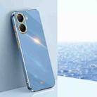 For Xiaomi Poco X7 Pro 5G XINLI Straight Edge 6D Electroplate TPU Phone Case(Celestial Blue) - 1