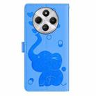 For Redmi A4 5G Cartoon Elephant Embossed Leather Phone Case(Blue) - 3