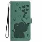 For Redmi A4 5G Cartoon Elephant Embossed Leather Phone Case(Green) - 2