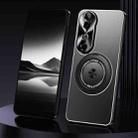 For vivo S19 Pro Rotating Holder Frosted Metal Phone Case(Black) - 1