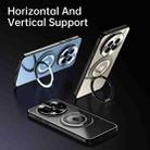 For vivo X200 Pro Rotating Holder Frosted Metal Phone Case(Black) - 2