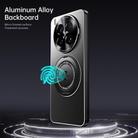 For vivo X200s Rotating Holder Frosted Metal Phone Case(Black) - 3