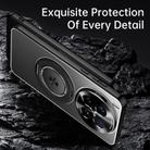 For vivo X200s Rotating Holder Frosted Metal Phone Case(Black) - 4