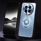For vivo X200 Ultra Rotating Holder Frosted Metal Phone Case(Blue) - 1