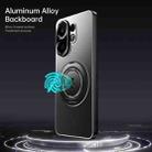For vivo S30 Rotating Holder Frosted Metal Phone Case(Black) - 3