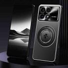 For Redmi K70 Ultra Rotating Holder Frosted Metal Phone Case(Black) - 1