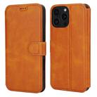 For iPhone 16 Pro Max Shockproof PU + TPU Leather Phone Case(Light Brown) - 1