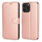 For iPhone 16 Pro Shockproof PU + TPU Leather Phone Case(Rose Gold) - 1