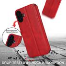 For iPhone 16 Plus Shockproof PU + TPU Leather Phone Case(Red) - 2