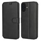 For iPhone 16 Shockproof PU + TPU Leather Phone Case(Black) - 1