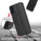 For iPhone 16 Shockproof PU + TPU Leather Phone Case(Black) - 2