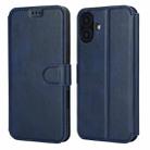 For iPhone 16 Shockproof PU + TPU Leather Phone Case(Blue) - 1