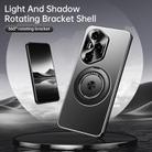 For Honor 300 Rotating Holder Frosted Metal Phone Case(Black) - 3