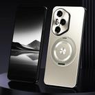 For Honor 300 Pro Rotating Holder Frosted Metal Phone Case(Titanium) - 1