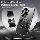 For Honor 300 Pro Rotating Holder Frosted Metal Phone Case(Titanium) - 3