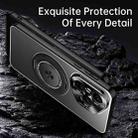 For Honor 400 Pro Global Rotating Holder Frosted Metal Phone Case(Blue) - 4