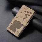 For Samsung Galaxy A52 4G / 5G Cartoon Elephant Embossed Leather Phone Case(Khaki) - 2