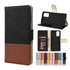 For Samsung Galaxy Note20 Color Splicing Horizontal Flip Leather Case with Holder & Card Slots & Wallet & Photo Frame(Black) - 1