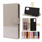 For Samsung Galaxy Note20 Color Splicing Horizontal Flip Leather Case with Holder & Card Slots & Wallet & Photo Frame(Grey) - 1