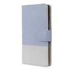 For Samsung Galaxy Note20 Color Splicing Horizontal Flip Leather Case with Holder & Card Slots & Wallet & Photo Frame(Light Blue) - 1