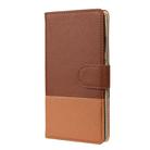 For Samsung Galaxy Note20 Color Splicing Horizontal Flip Leather Case with Holder & Card Slots & Wallet & Photo Frame(Brown) - 2