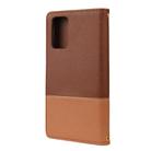 For Samsung Galaxy Note20 Color Splicing Horizontal Flip Leather Case with Holder & Card Slots & Wallet & Photo Frame(Brown) - 3
