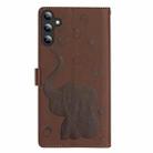 For Samsung Galaxy A56 5G Cartoon Elephant Embossed Leather Phone Case(Brown) - 3