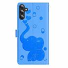For Samsung Galaxy A17 5G / A26 5G Cartoon Elephant Embossed Leather Phone Case(Blue) - 3
