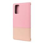 For Samsung Galaxy Note20 Ultra Color Splicing Horizontal Flip Leather Case with Holder & Card Slots & Wallet & Photo Frame(Pink) - 3