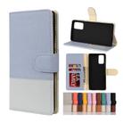 For Samsung Galaxy Note20 Ultra Color Splicing Horizontal Flip Leather Case with Holder & Card Slots & Wallet & Photo Frame(Light Blue) - 1