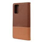 For Samsung Galaxy Note20 Ultra Color Splicing Horizontal Flip Leather Case with Holder & Card Slots & Wallet & Photo Frame(Brown) - 3