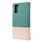 For Samsung Galaxy Note20 Ultra Color Splicing Horizontal Flip Leather Case with Holder & Card Slots & Wallet & Photo Frame(Green) - 3